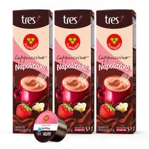 3x Cápsula de Café Tres 3 Corações Cappuccino Napolitano 10 Unidades