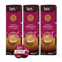 3x Cápsula de Café Tres 3 Corações Espresso Vibrante 10 Unidades 3x Cápsula de Café Tres 3 Corações Espresso Vibrante 10 Unidades