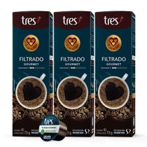 3x Cápsula de Café Tres 3 Corações Filtrado Gourmet 10 Unidades
