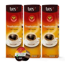3x Cápsula de Café Tres 3 Corações Filtrado Tradicional 10 Unidades