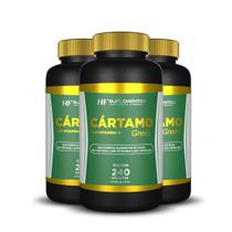 3x cartamo com vitamina e 240 capsulas hf suplementos
