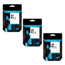 3x Cartucho de Tinta 645 45 51645AL Preto Deskjet 6122 720C 930C 932C 950C 42ml 3x Cartucho de Tinta 645 45 51645AL Preto Deskjet 6122 720C 930C 932C 950C 42ml