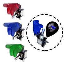 3X Chave Tic Tac Caça Botão Liga Desliga On Off Led Transpar 3X Chave Tic Tac Caça Botão Liga Desliga On Off Led Transpar