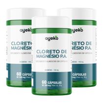 3x Cloreto De Magnésio P.a 140mg 60 Cápsulas Ayeko