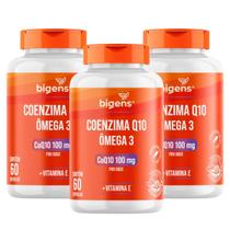 3x Coenzima Q10 100mg + Ômega 3 Bigens 60 Capsulas 3x Coenzima Q10 100mg + Ômega 3 Bigens 60 Capsulas