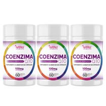 3x Coenzima Q10 100mg Por Porção 60 Capsulas Nataly