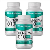 3x Coenzima Q10 Coq10 Nutrigenes -60 Caps. 100mg + Vitaminas