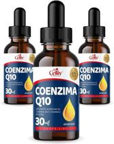 3x Coenzima Q10 (Ubiquinona) em Gotas Sabor Menta 30ml Celliv