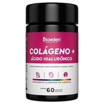 3x Colágeno + Ácido Hialurônico - 60 Cápsulas de 500Mg Matéria Prima Importada Pele Cabelo Unha Rugas Forte Colágeno Hidrolisado Biotina Vitamina C