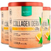 3X Colágeno Ácido Hialurônico Collagen Derm Laranja Nutrify