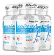 3X Colageno Tipo 2 Joelho E Articulação + Vitaminas 60 Caps.