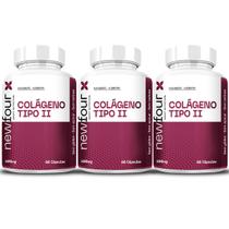 3x Colágeno Tipo 2 Puro ll 40mg 180 Cápsulas - New Four