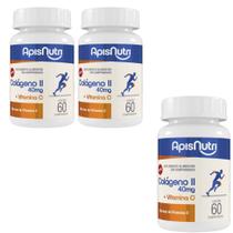 3x Colágeno Tipo 2 + Vitamina C 500mg 60 Comprimidos - ApisNutri 3x Colágeno Tipo 2 + Vitamina C 500mg 60 Comprimidos - ApisNutri