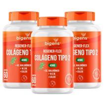 3x Colágeno Tipo II Regener Flex Bigens 60 Capsulas