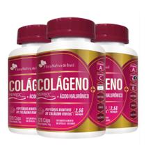 3x Colágeno Verisol + Ácido hialurônico + Biotina + Selênio + Zinco + Vitamina A B C - 120 Cápsulas