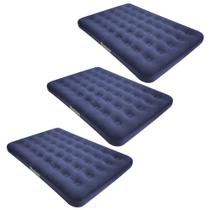 3x Colchao Inflavel Casal p Dormir Bestway Azul até 300kg