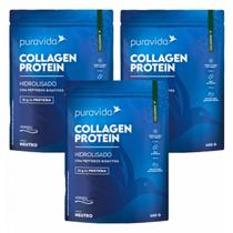 3x Collagen Protein Hidrolisado Verisol Neutro PuraVida 450g