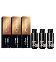 3x Coloração 66.66 + 3x Loção Reveladora 20v 90ml - Vita Derm