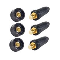 3x conector engate rápido macho cabo + fêmea painel 13mm