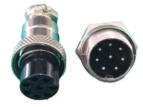 3x Conector Mike 8Vias Macho/Femea