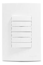 3X Conjunto 6 Interruptores Paralelo 4X2 Branco Margirius Sl