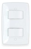 3X Conjunto Interruptor Duplo Simples Com Placa Linha Finess