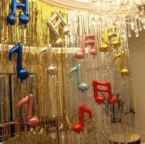 3X Cortina Papel Metálica Para Festa / Casamento
