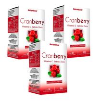 3x Cranberry + Vitamina C + Selênio + Zinco- 60 Cáps. 500mg