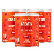 3x Creatin Beauty Collagen Skin Framboesa Bigens 300g - 3x Creatin Beauty Collagen Skin Framboesa Bigens 300g -