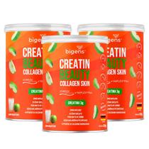 3x Creatin Beauty Collagen Skin Maça Verde Bigens 300g - 3x Creatin Beauty Collagen Skin Maça Verde Bigens 300g -