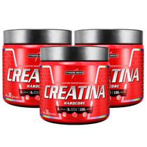 3x Creatina 100% Pura Hardcore Integralmedica 300g
