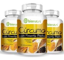 3x Curcuma com Pimenta Preta 500mg 360cps - N&S
