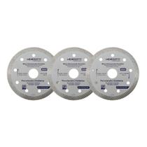 3x Discos Diamantado 110x20mm P/Cortes Porcelanato Cerâmicas