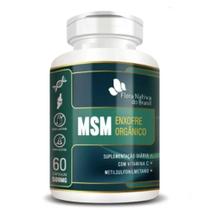 3x Enxofre Orgânico Msm Com Vitamina C 60 Cápsulas 600mg
