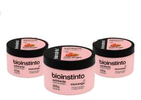 3x Esfoliante Bio Instinto Corporal E Facial 300g MORANGO