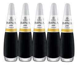 3X Esmalte Impala Preto Classico Cor Da Sua Moda Manicure