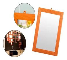 3X Espelho Plástico Barbearia Banheiro 18X25 Cm N18 Cor Da M