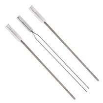 3x Espetos Para Churrasco Inox Simples Espada e Duplo Comprimento 66cm