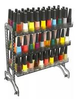 3X Expositor Porta Esmaltes Display Inquebrável Fumê / Preto