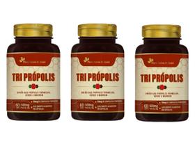 3x Extrato De Propolis 60 Capsulas Verde Marrom Vermelho