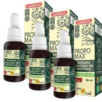 3x Extrato De Própolis Propomax Sem Álcool 30ml Apis Flora