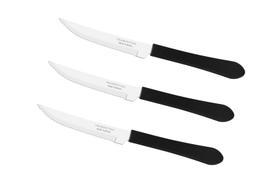 3x Faca Churrasco Tramontina Inox Cabo Polipropileno Preto 4