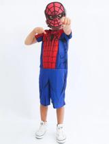 3X Fantasia Homem Aranha Infantil Com Máscara - Meninos 3X Fantasia Homem Aranha Infantil Com Máscara - Meninos