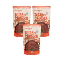 3x Feijão Carioca Temperado Pronto- Holysoup- 120g
