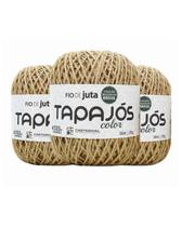 3X Fio de Juta Castanhal Tapajós Natural 200g 166m Macramê Crochê Sustentável Decoração Brindes Artesanato