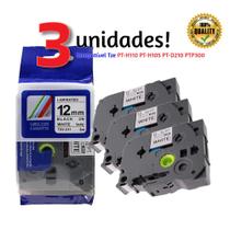 3x Fita Compatível Tze 231 P/ Brother Pt-h110 Pt-h105 Com Nf