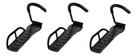 3x Gancho C/ Apoio Pendura Bicicleta Parede Suporte Vertical