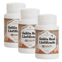 3x Geleia Real Liofilizada Uniflora 500mg 60cps Cada