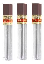 3X Grafite Hi-polymer 0,3mm-hb Pentel