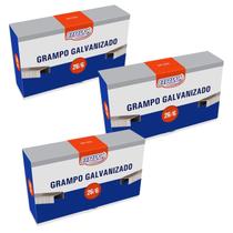 3x Grampo P/ Grampeador 26/6 Galvanizado C/ 5000 Unidades